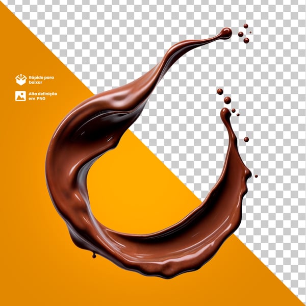 SPLASH CHOCOLATE LIQUIDO PARA COMPOSIÇÃO PNG