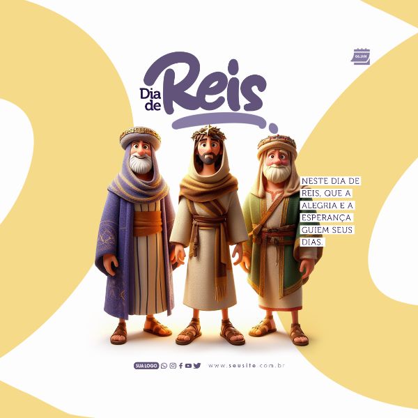 SOCIAL MEDIA - DIA DE REIS - ALEGRIA E ESPERANÇA