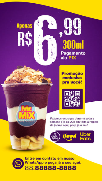 STORY PROMOÇÃO EXCLUSIVA PRA VOCÊ AÇAITERIA SOCIAL MEDIA PSD EDITÁVEL