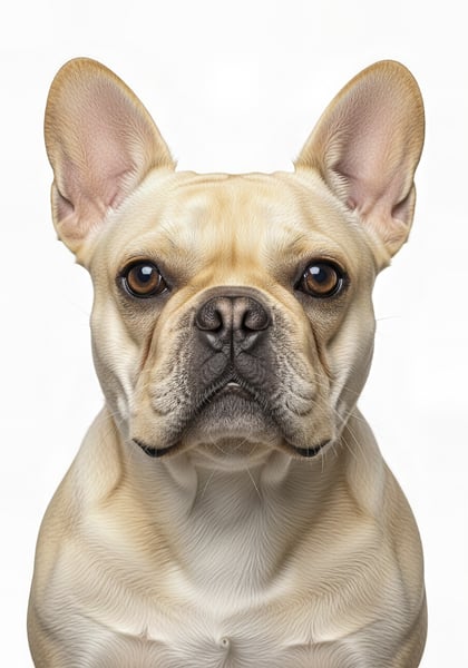 Cachorro retrato fundo branco
