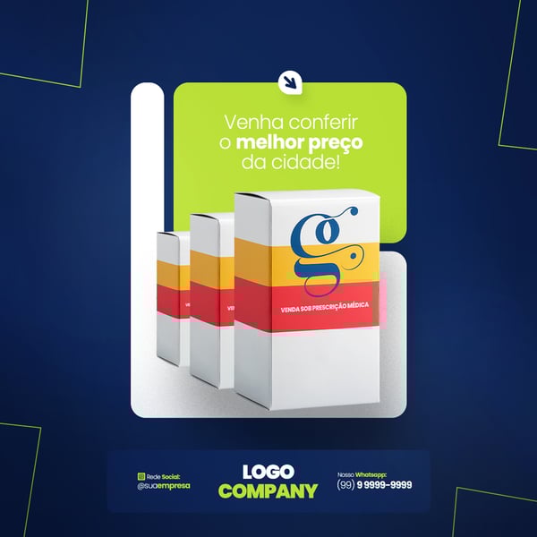 FARMÁCIA REMÉDIOS MEDICAMNETOS SOCIAL MEDIA PSD EDITÁVEL