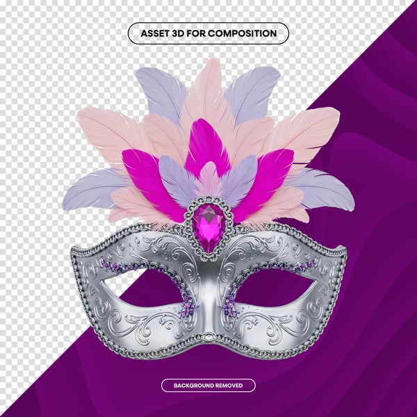 MÁSCARA DE CARNAVAL FESTA BRASIL PNG COMPOSIÇÃO 76 EDITADO