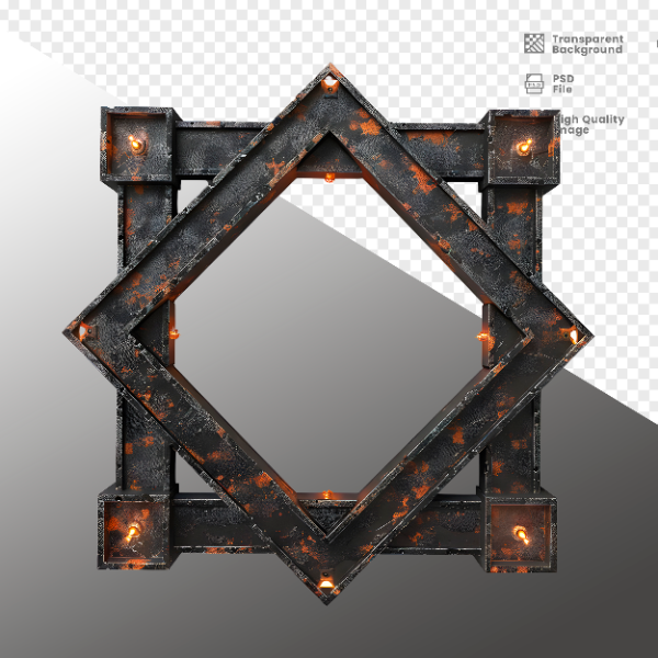 ELEMENTE DE FERRO COM LUZ - ELEMENTO 3D PARA COMPOSIÇÃO - IRON