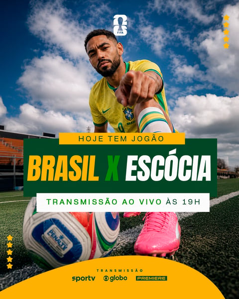 FUTEBOL COPA BRASIL X ESCÓCIA MATHEUS CUNHA PSD EDITÁVEL