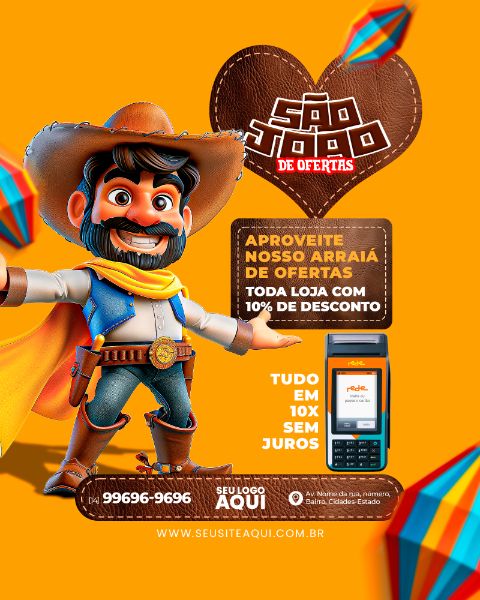 FEED - FESTA JUNINA, SÃO JOÃO - PSD EDITÁVEL