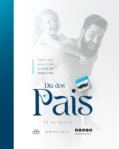 DIA DOS PAIS AGOSTO SOCIAL MEDIA POST EDITÁVEL FEED 40