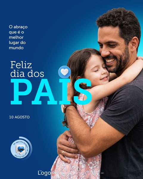 FELIZ DIA DOS PAIS 09 DE AGOSTO SOCIAL MEDIA PSD EDITÁVEL 8