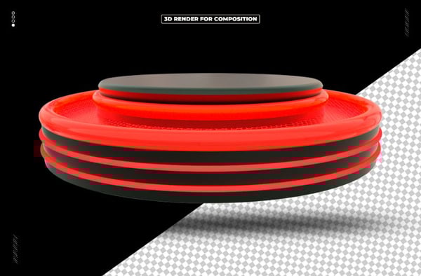 3d rendered round podium