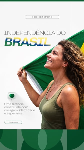 SETE DE SETEMBRO INDEPENDÊNCIA DO BRASIL SOCIAL MEDIA PSD EDITÁVEL 2 STORY