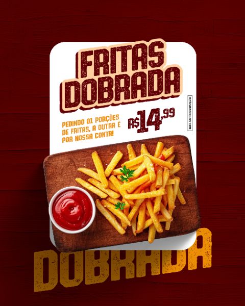 SOCIAL MEDIA - BAR E PETISCARIA - FRITAS DOBRADA