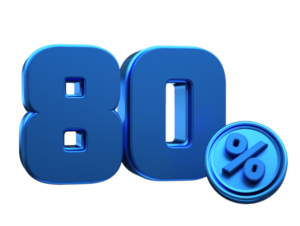 NÚMERO PORCENTAGEM FONTE AZUL 3D