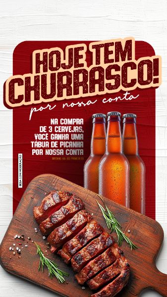 STORY - BAR E PETISCARIA - HOJE TEM CHURRASCO