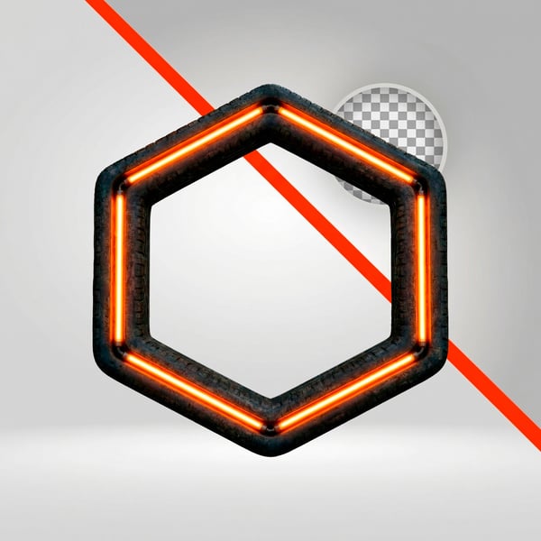 HEXÁGONO DE BORRACHA COM LED LUZES EM PNEUS 01