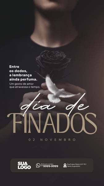 DIA DE FINADOS 02 DE NOVEMBRO SOCIAL MEDIA STORY PSD EDITÁVEL