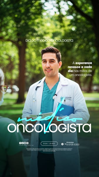 09 DE JULHO - DIA DO MÉDICO ONCOLOGISTA - FLYER SOCIAL MEDIA PSD EDITÁVEL