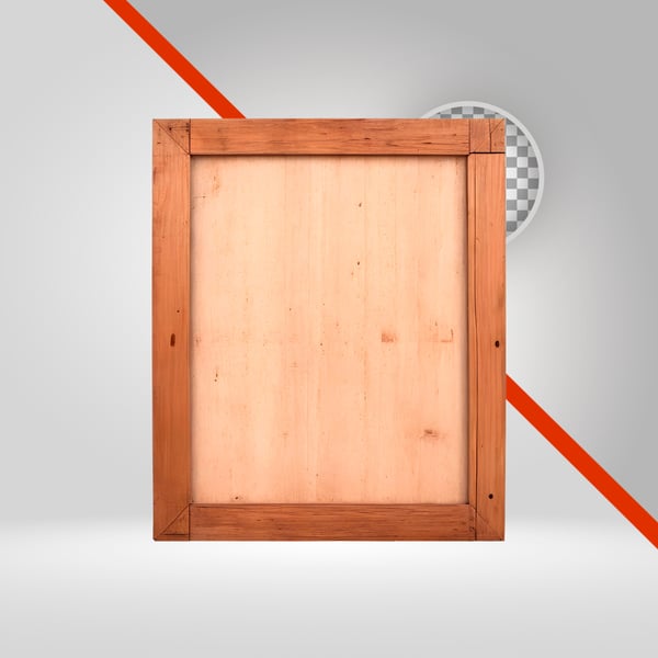 ELEMENTO 3D QUADRO DE MADEIRA PNG