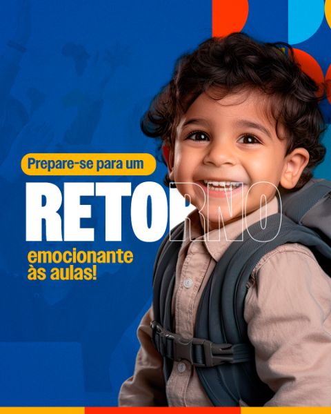 VOLTA ÀS AULAS  RETORNO SOCIAL MEDIA  FEED PSD EDITÁVEL