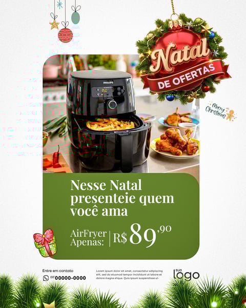 Natal De Ofertas Supermercado Social Media PSD Editável