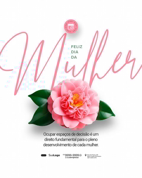 DIA INTERNACIONAL DA MULHER 08 DE MARÇO HOMENAGEM SOCIAL MEDIA PSD EDITÁVEL 6