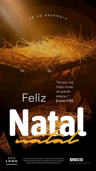 FELIZ NATAL CRISTÃO RELIGIOSO 25 DE DEZEMBRO STORY SOCIAL MEDIA PSD EDITÁVEL 6
