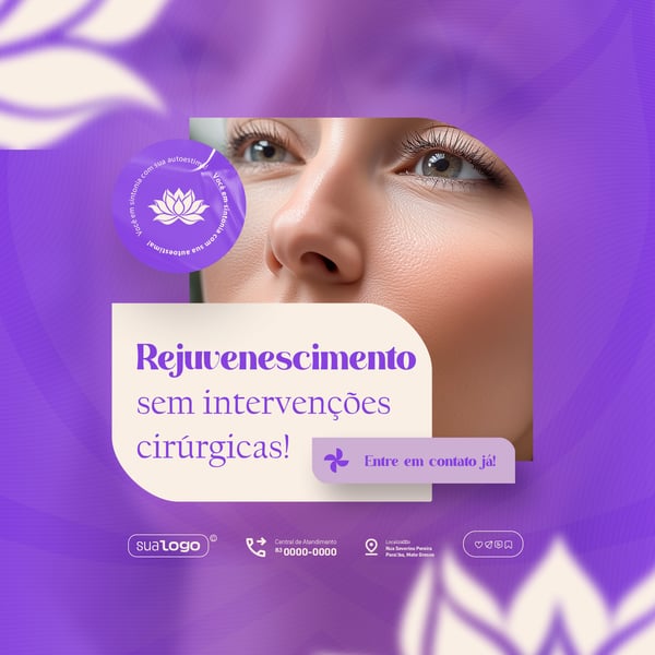 ESTÉTICA CLÍNICA DE BELEZA FEED SOCIAL MEDIA PSD EDITÁVEL