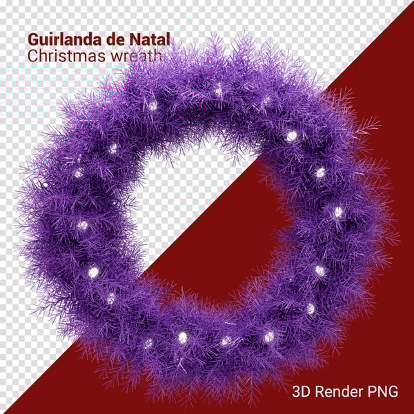 CBP GUIRLANDA DE NATAL 3D RENDER PNG PARA COMPOSIÇÃO (19)
