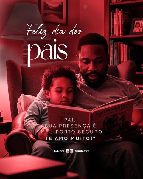 FELIZ DIA DOS PAIS FLYER SOCIAL MEDIA PSD EDITÁVEL