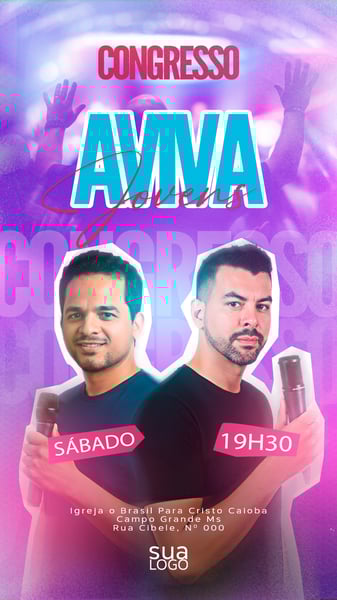 FLYER GOSPEL CONGRESSO AVIVA JOVENS - PSD STORY