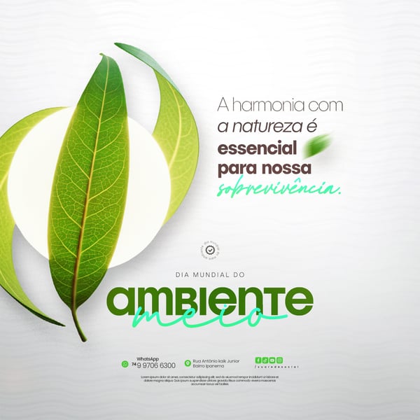 05 DE JUNHO - DIA MUNDIAL DO MEIO AMBIENTE SOCIAL MEDIA PSD EDITÁVEL