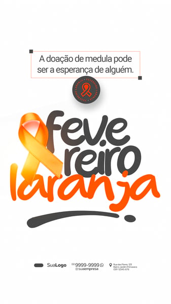 STORY FEVEREIRO LARANJA SOCIAL MEDIA PSD EDITÁVEL 12