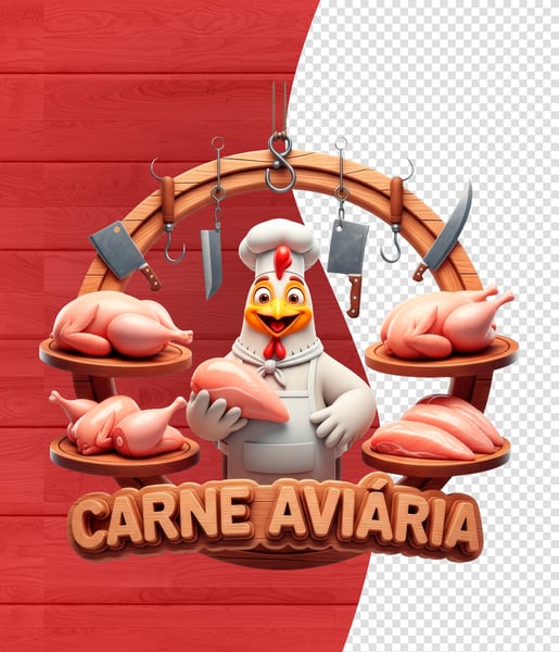 SELOS 3D PARA AÇOUGUE MODELO 10