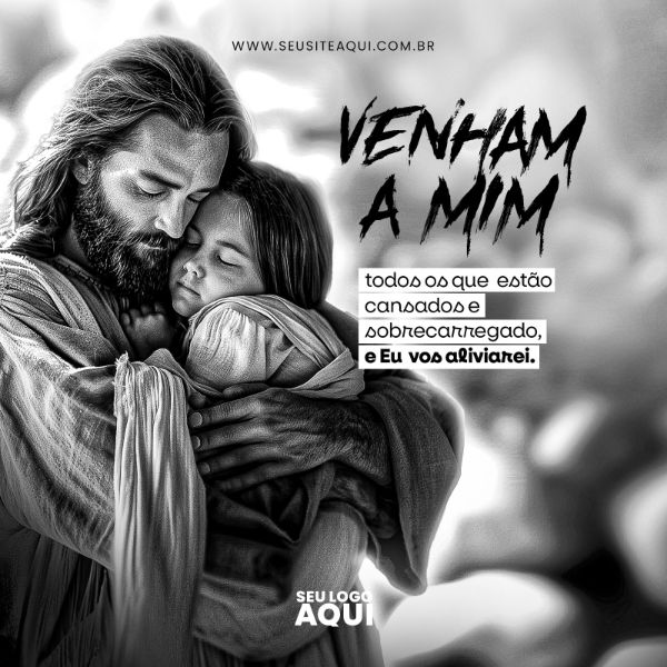 REFLEXÃO - FLYER GOSPEL - VENHAM A MIM - PSD EDITÁVEL
