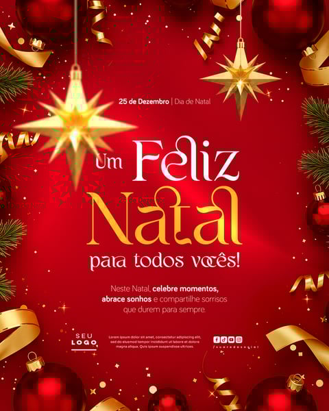 FELIZ NATAL E PRÓSPERO ANO NOVO SOCIAL MEDIA PSD EDITÁVEL 8