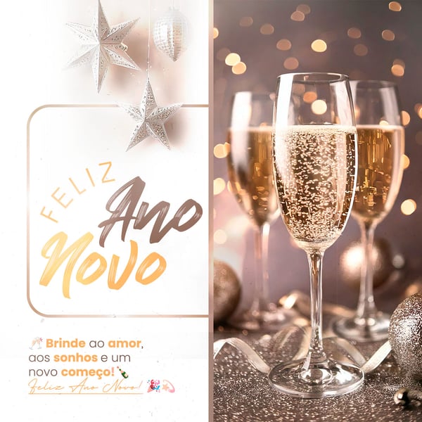 GEK SOCIAL MEDIA ANO NOVO FEED BRINDE AO AMOR. AOS SONHOS E UM NOVO COMEÇO