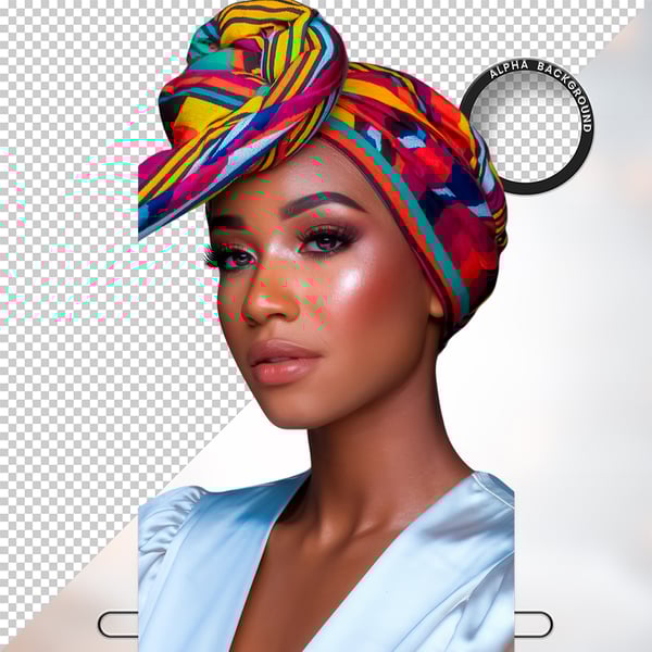 MULHER NEGRA AFRO ELEMENTO PSD PNG