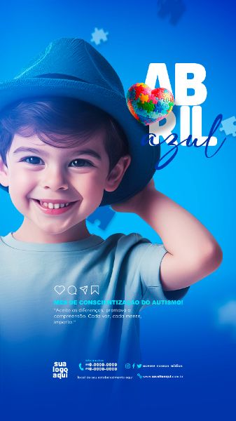 ABRIL AZUL CONSCIENTIZAÇÃO DO AUTISMO FEED STORIES