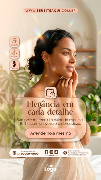 STORY DEPILAÇÃO A LASER SOCIAL MEDIA PSD EDITÁVEL 06