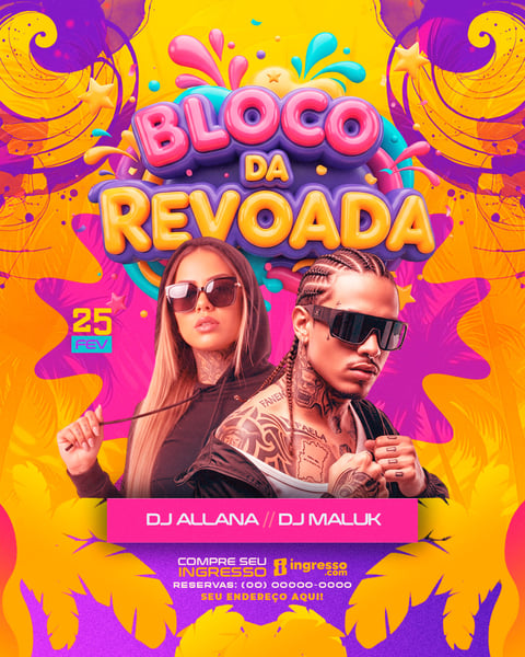 FLYER PARA EVENTOS BLOCO DA REVOADA 2 FEED