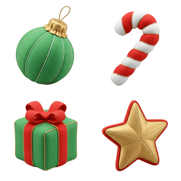 ELEMENTO 3D IA DE NATAL PARA COMPOSIÇÃO DE NATAL PNG 71