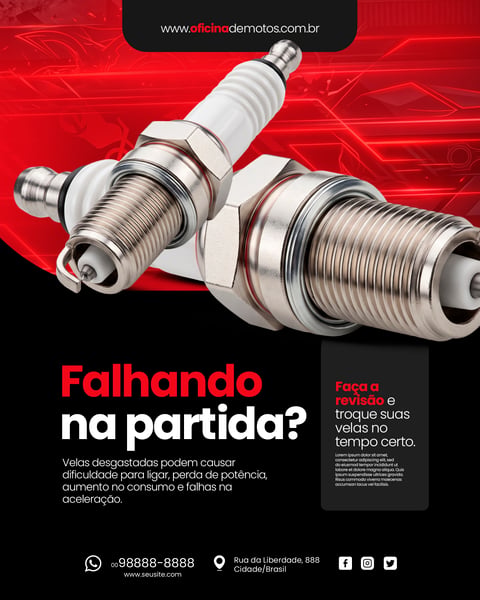 MECÂNICA DE MOTOS SOCIAL MEDIA PSD EDITÁVEL 2