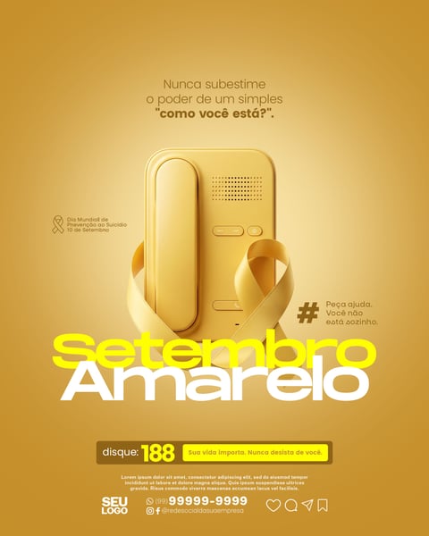 DIA MUNDIAL DE PREVENÇÃO AO SUICÍDIO 10 DE SETEMBRO SOCIAL MEDIA PSD EDITÁVEL ARTBOARD 4