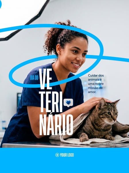 DIA DO VETERINÁRIO CUIDADO ANIMAL SOCIAL MEDIA FLYER PSD EDITÁVEL