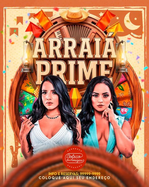 FLYERS DE EVENTOS ARRAIÁ PRIME EVENTO 02