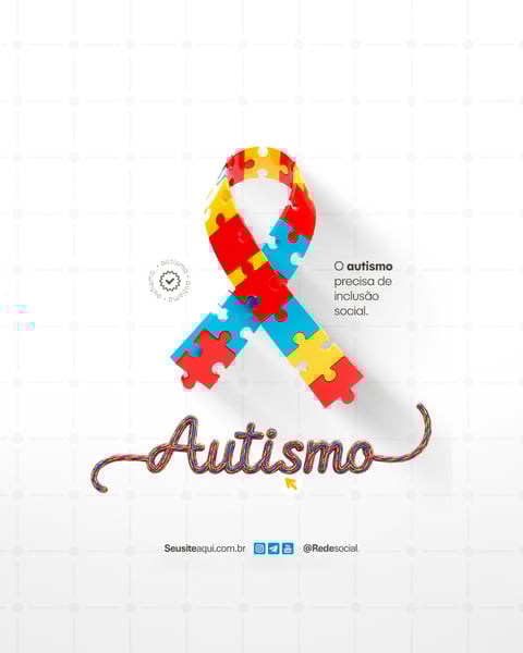 DIA MUNDIAL DE CONSCIENTIZAÇÃO DO AUTISMO 2 DE ABRIL SOCIAL MEDIA PSD EDITÁVEL