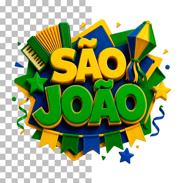 SELO 3D SÃO JOÃO PSD EDITÁVEL