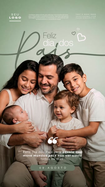 DIA DOS PAIS 09 DE AGOSTO STORY SOCIAL MEDIA PSD EDITÁVEL 1