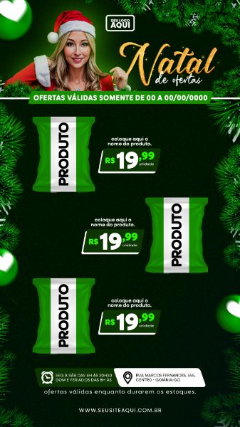 STORY | TABLÓIDE | FOLHETO | FELIZ NATAL | PSD EDITÁVEL