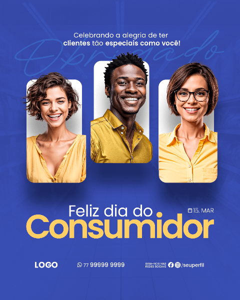 15 DE MARÇO - DIA DO CONSUMIDOR SOCIAL MEDIA AZUL