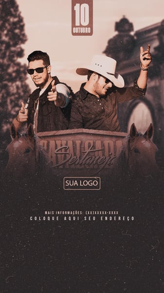 FLYER EVENTO CAVALGADA SERTANEJA STORIES