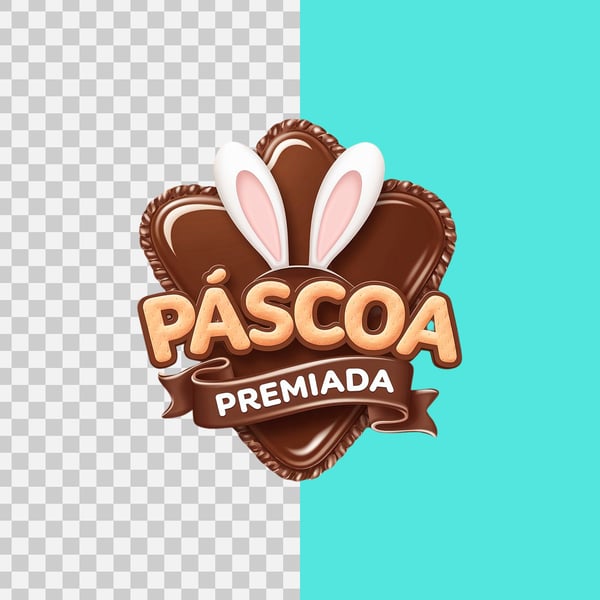 WMQ SELO 3D PÁSCOA PREMIADA 2 PSD EDITÁVEL
